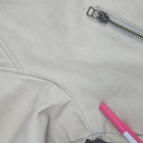 Pilcro Faux Leather Bomber Jacket XXS Flaw - Picture 6 of 14